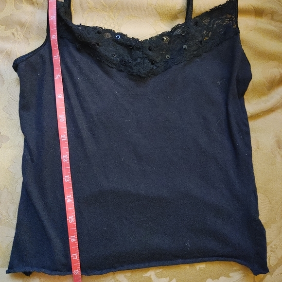 *5/$25* Derek Heart black tank/cami with lace trim - Picture 5 of 5
